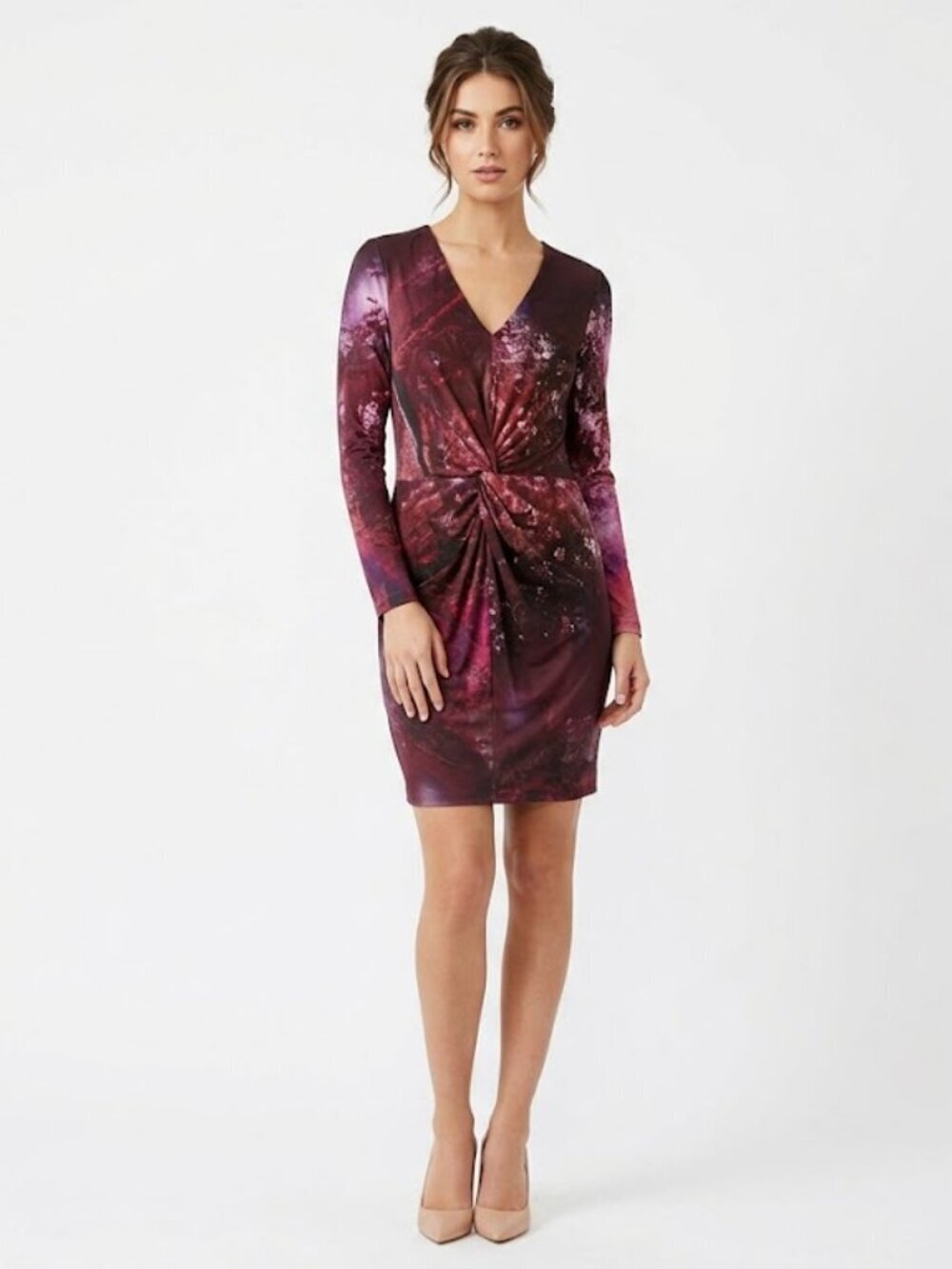 Ted Baker London Makala Abstract Woodland Twist Dress Size 3 / US 8